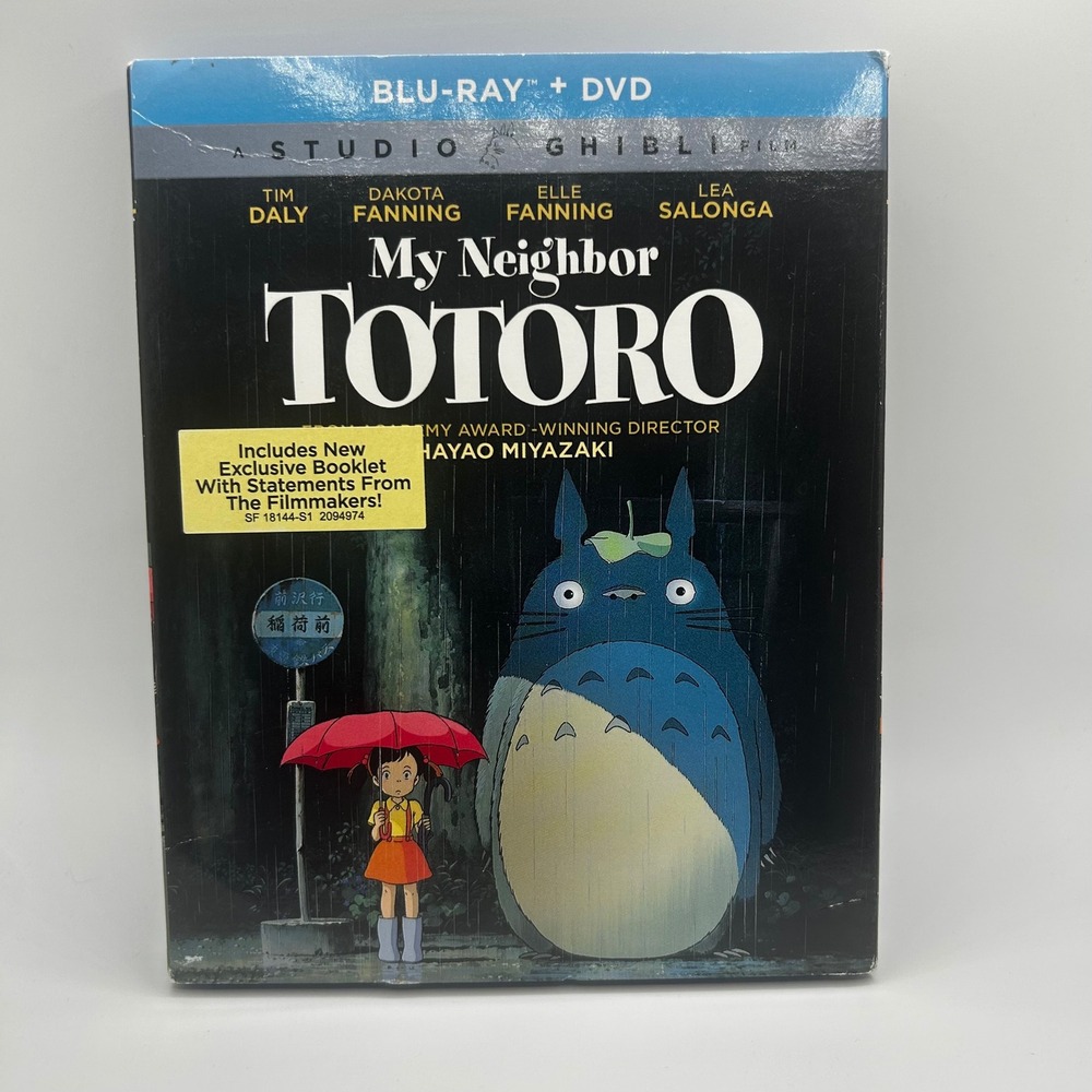 My Neighbor Totoro Blu-ray DVD Studio Ghibli GKIDS 2-Disc Set with Slipcover
